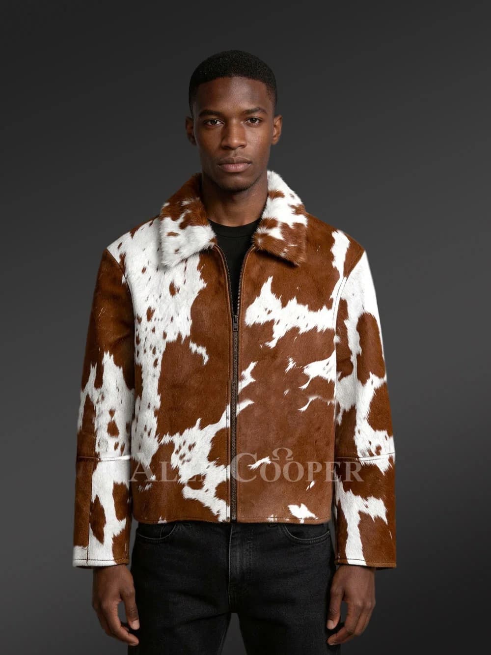 Men’s Pony Skin Jacket in Brown