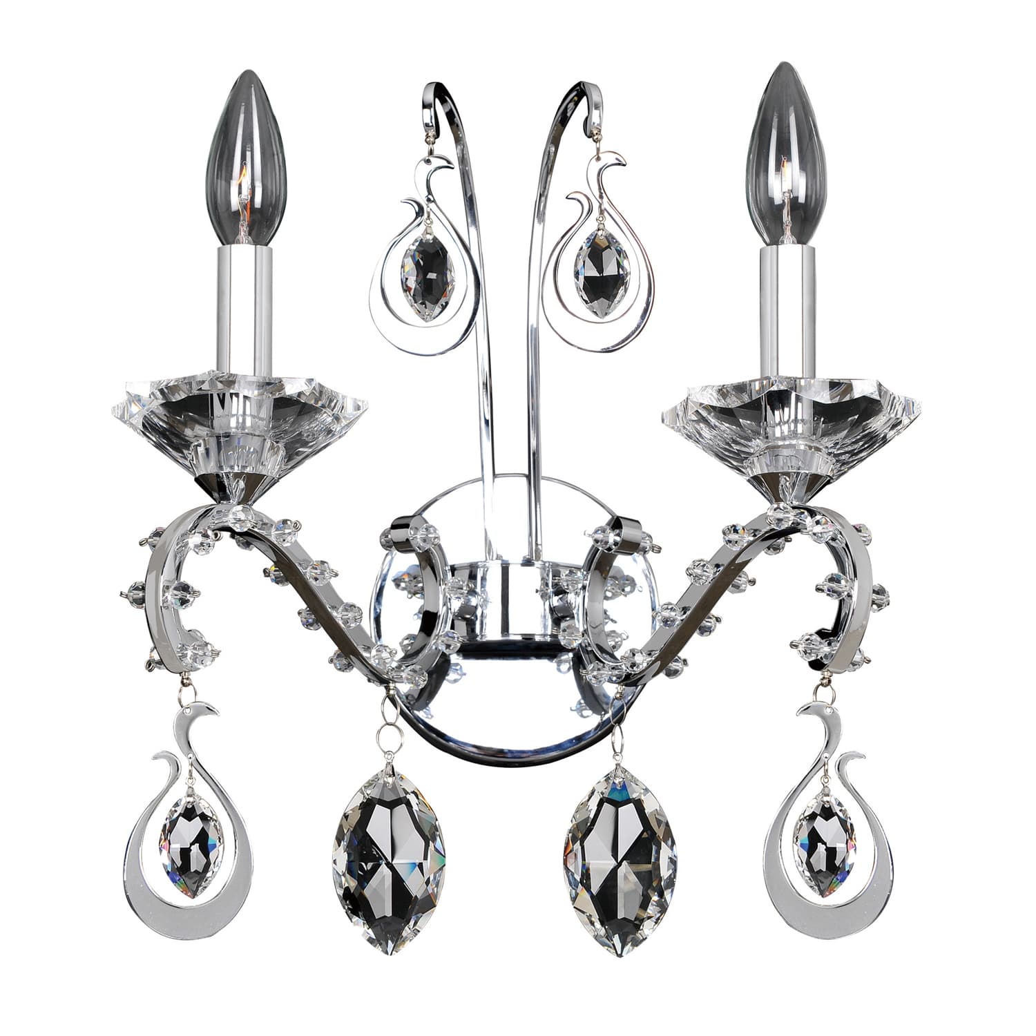 Torreli 2 LT Chrome/Clear Wall Sconce Allegri