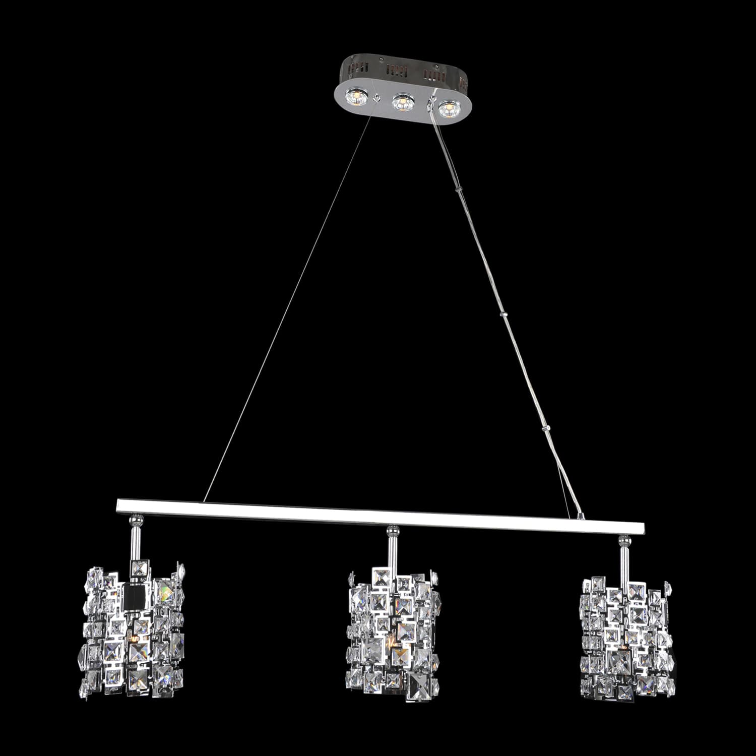 Dolo 3 LT Chrome/Clear Linear Pendant Allegri