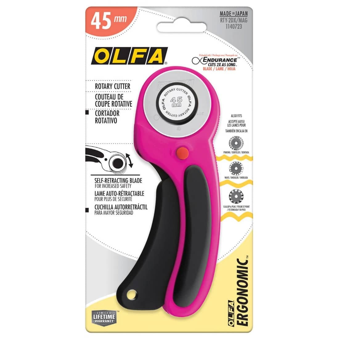 45mm Magenta Ergonomic Rotary Cutter
