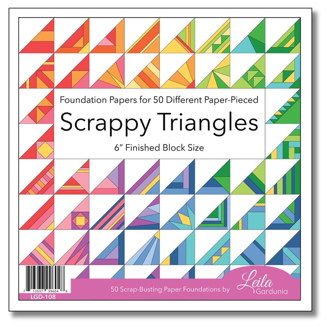 6″ Scrappy Triangle Foundation Paper Piecing Pad