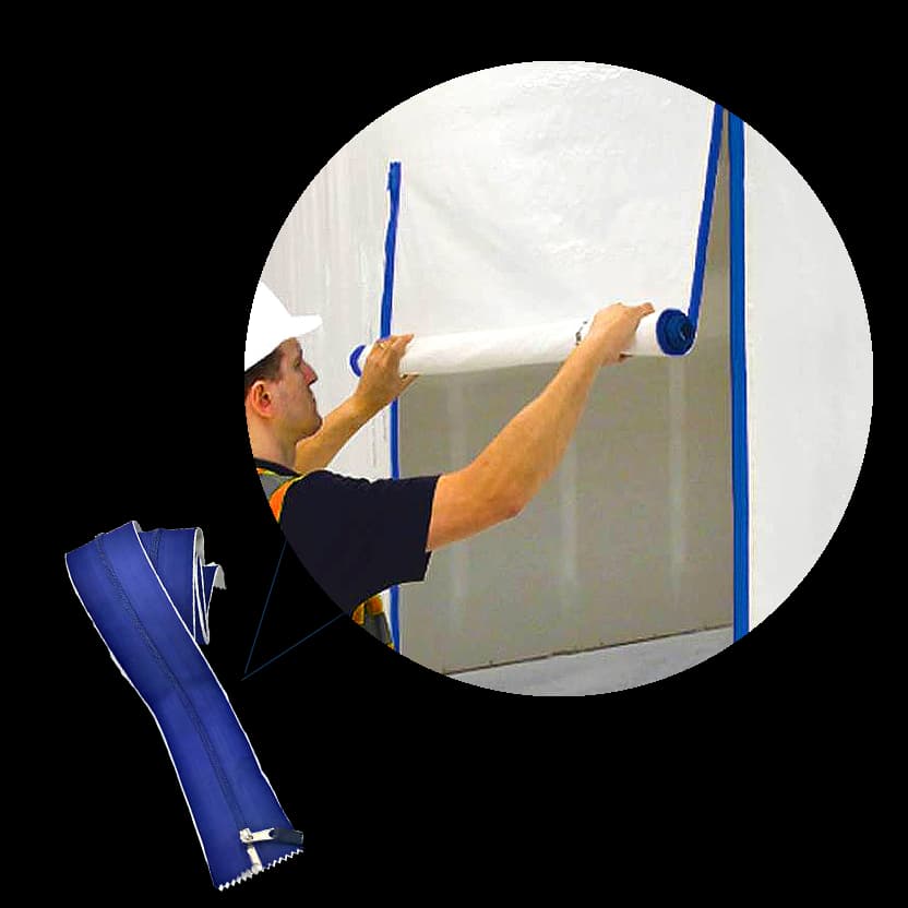 EasyZip™ HD Zippers – Plastic Zipper Door for Dust Barriers