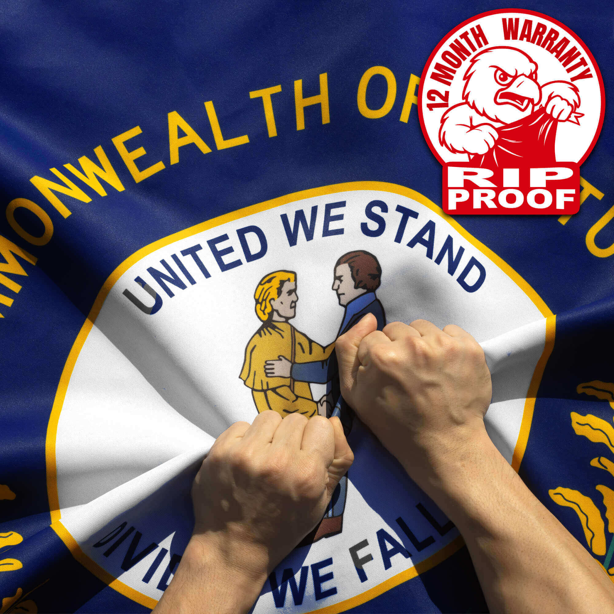 Rip-Proof Technology Double Sided 3-Ply Kentucky State Flag 3×5 Foot