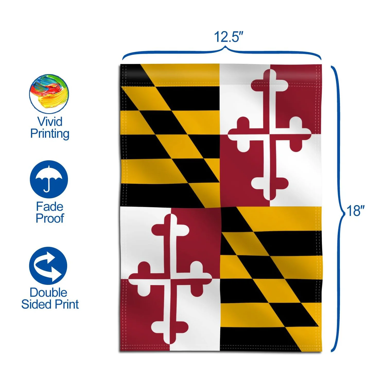 Maryland State Decorative Garden Flags for Home Decor – 18 x 12.5 Inch - thumbnail 4