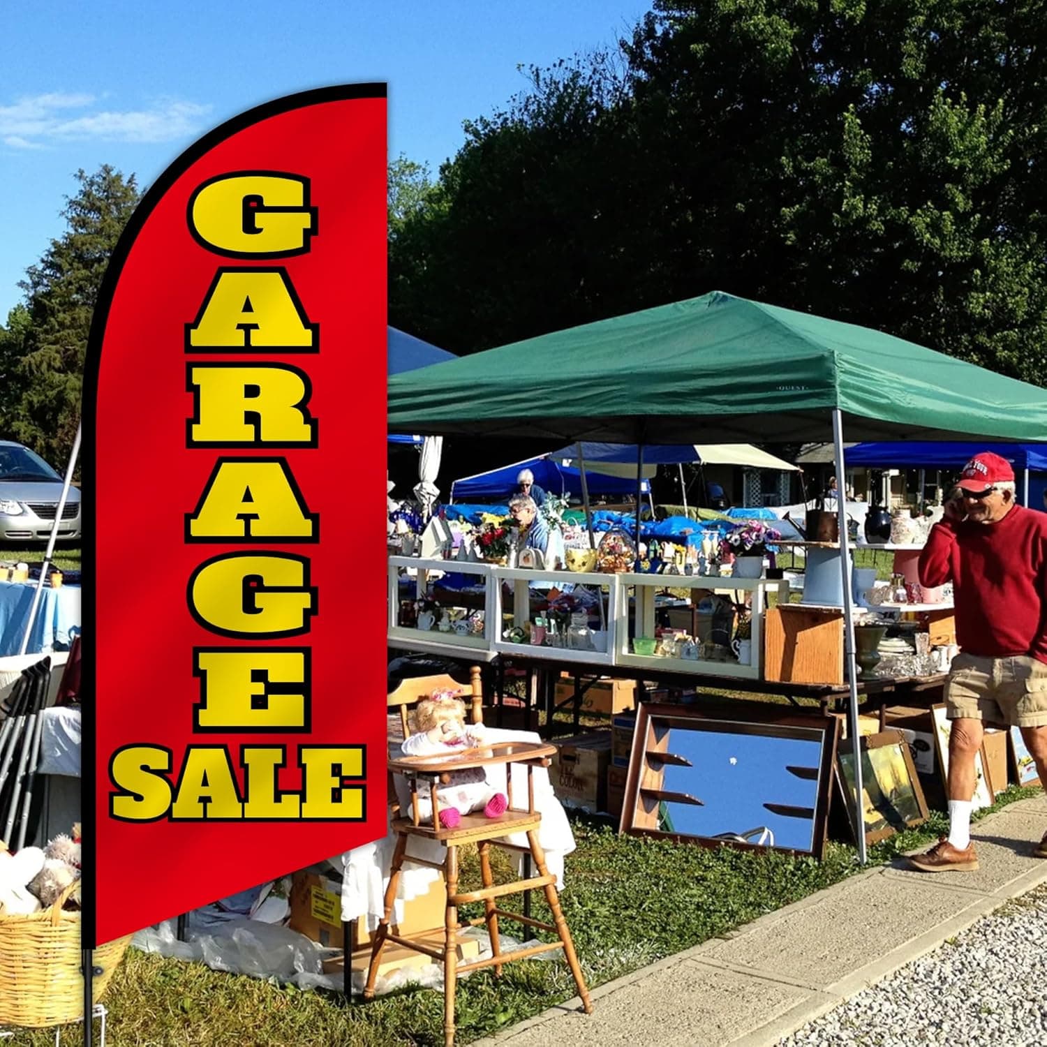 7.5 FT Garage Sale Feather Flag Banner Kit - thumbnail 2