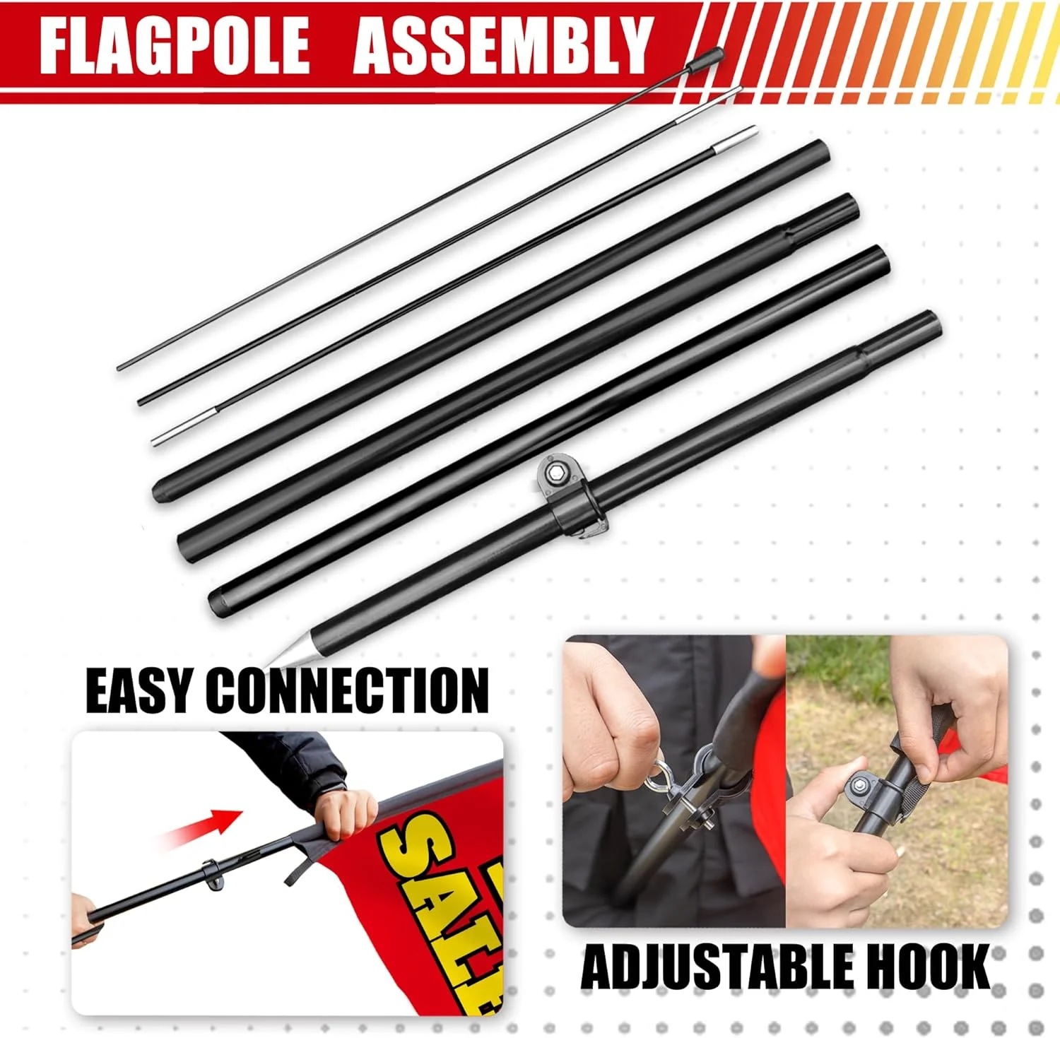 7.5 FT Garage Sale Feather Flag Banner Kit - thumbnail 4