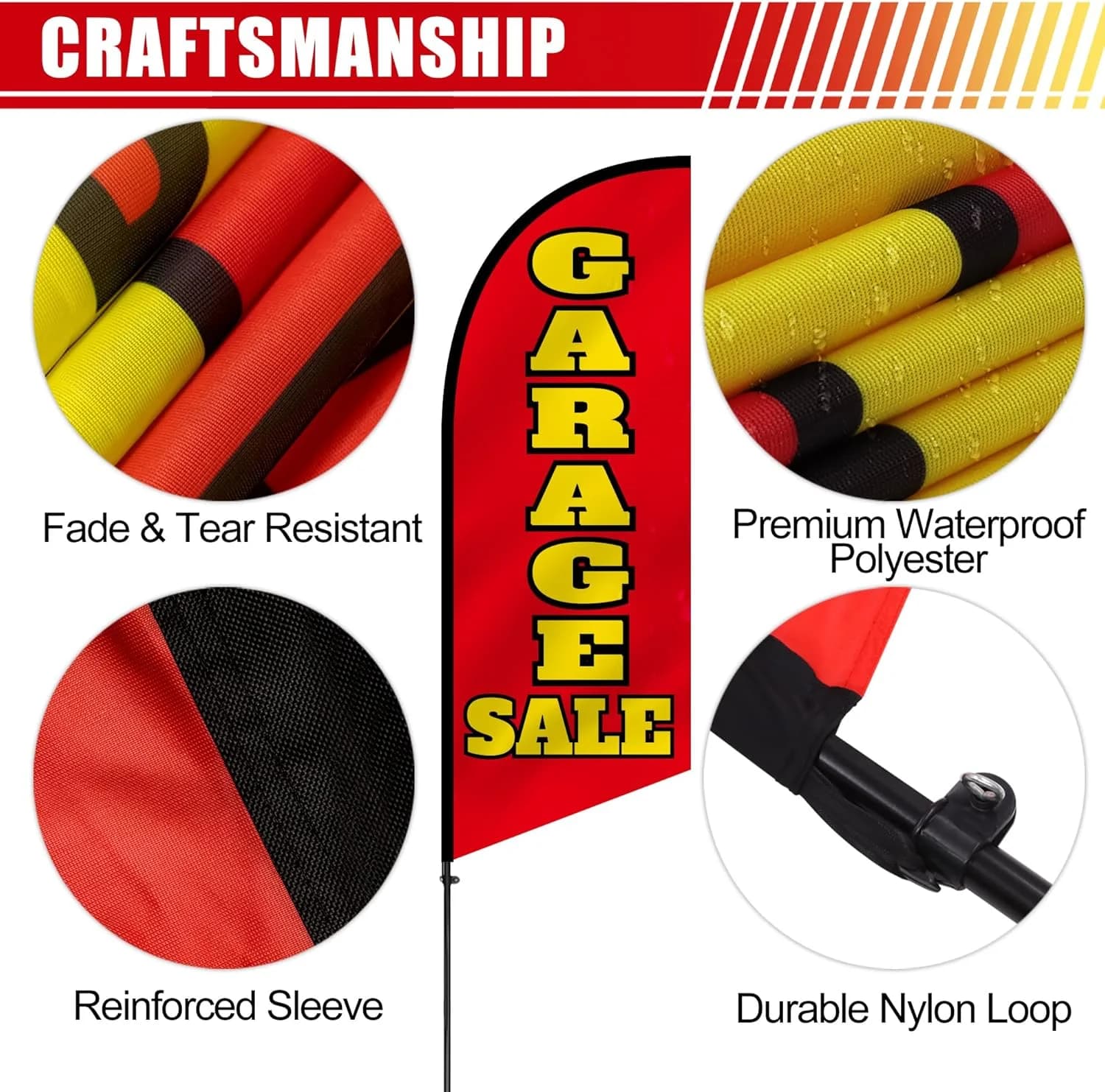 7.5 FT Garage Sale Feather Flag Banner Kit - thumbnail 6