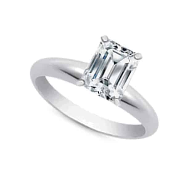 Emerald Cut Lab Grown Diamond Solitaire Premier Quality
