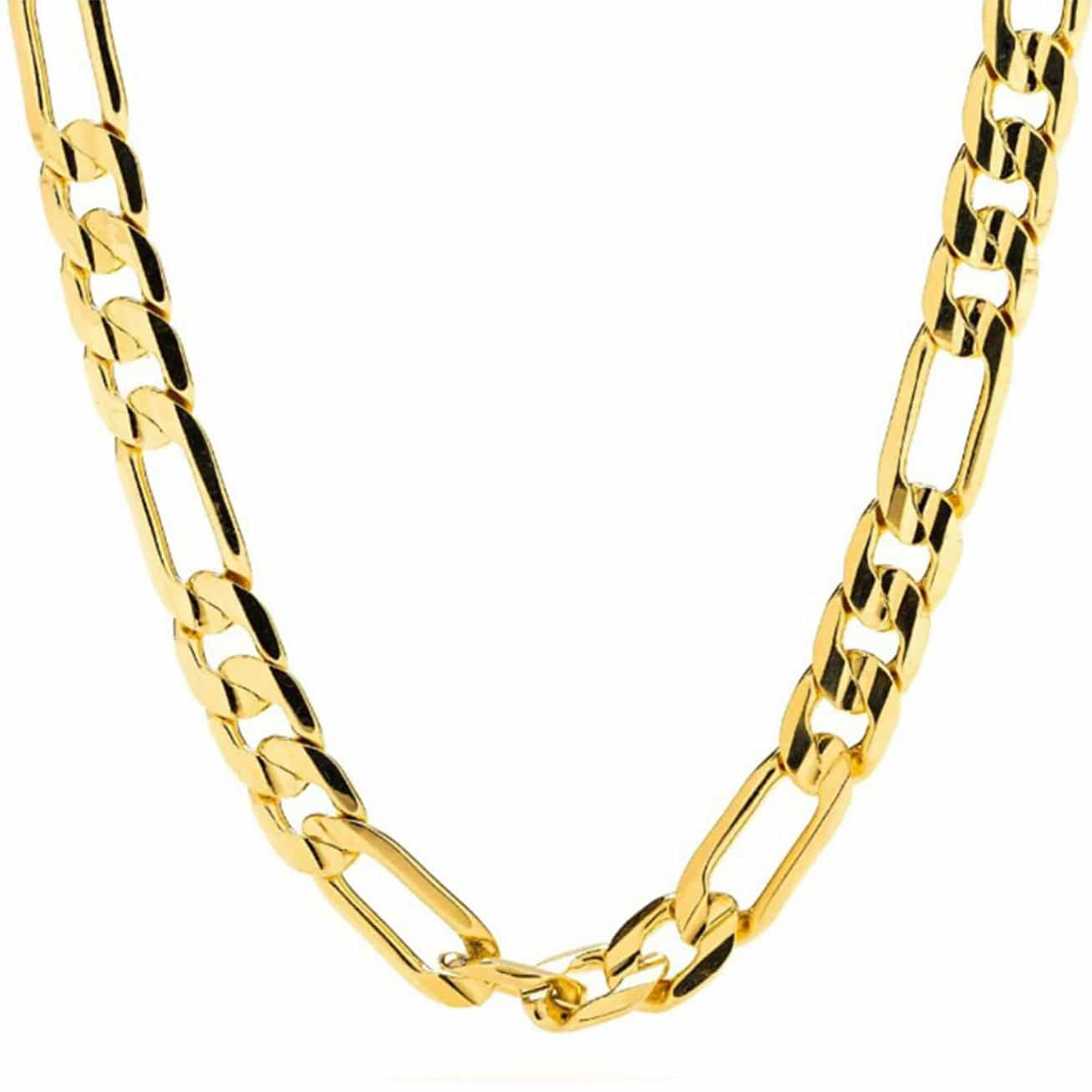 5 mm 14 kt. Yellow Gold Figaro Chain