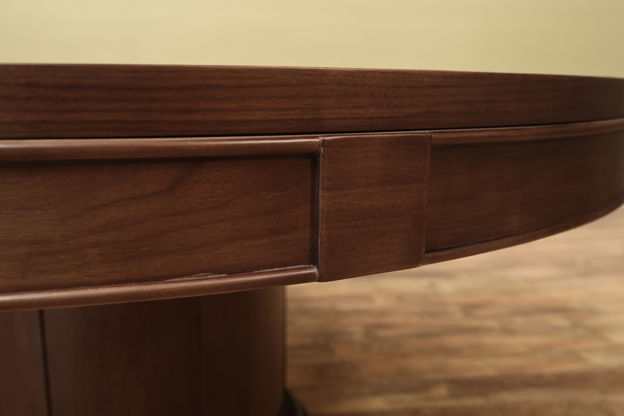Black Walnut Round Expanding Jupe Table with Rotating Apron - thumbnail 6
