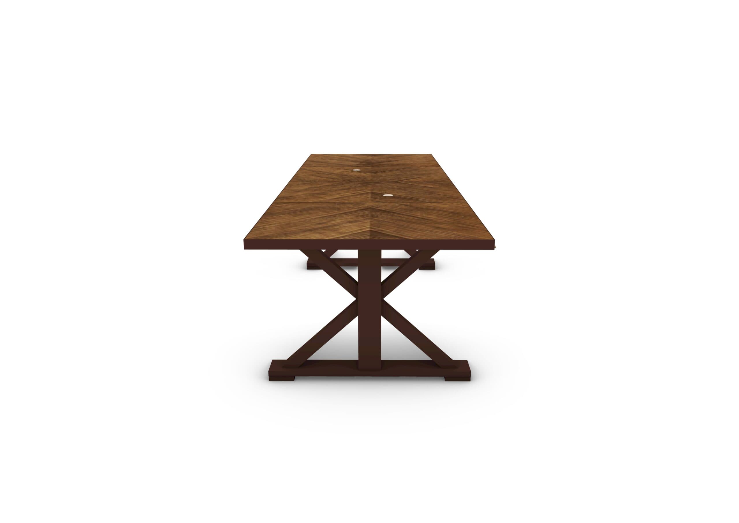 Large Round Modular Dining Table for a Great Room – X Console - thumbnail 2