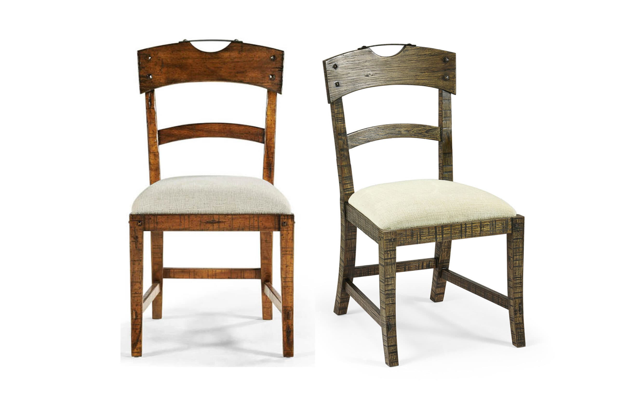 Rustic Farmhouse Side Chairs, Multiple Finishes Available