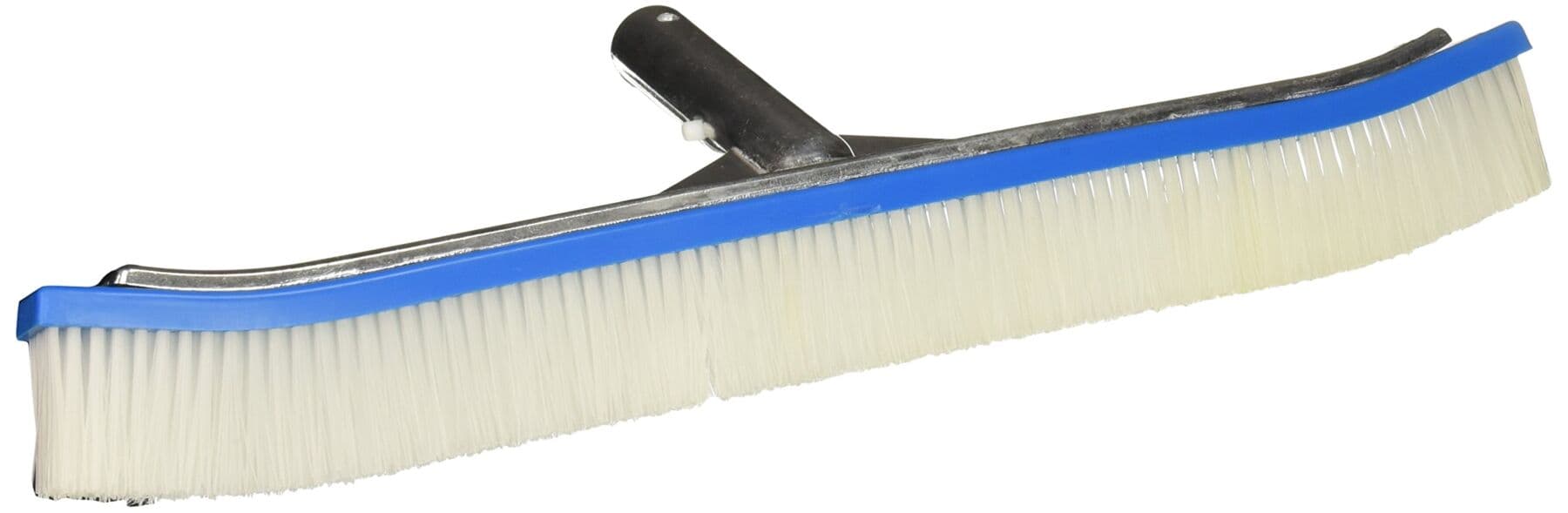 Pool Brush – 18 in. Aluminum Back, White Nylon Bristles