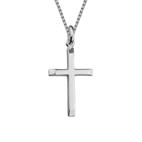 STERLING PLAIN CROSS WITH BEVEL ENDS 22MM