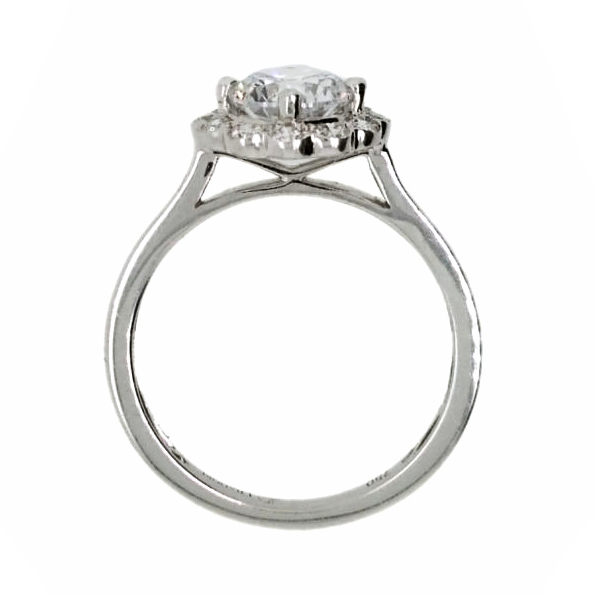 18K WHITE GOLD FLOWER DIAMOND RING MOUNTING - thumbnail 4