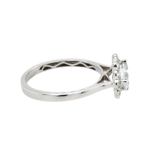 18K WHITE GOLD FLOWER DIAMOND RING MOUNTING - thumbnail 2