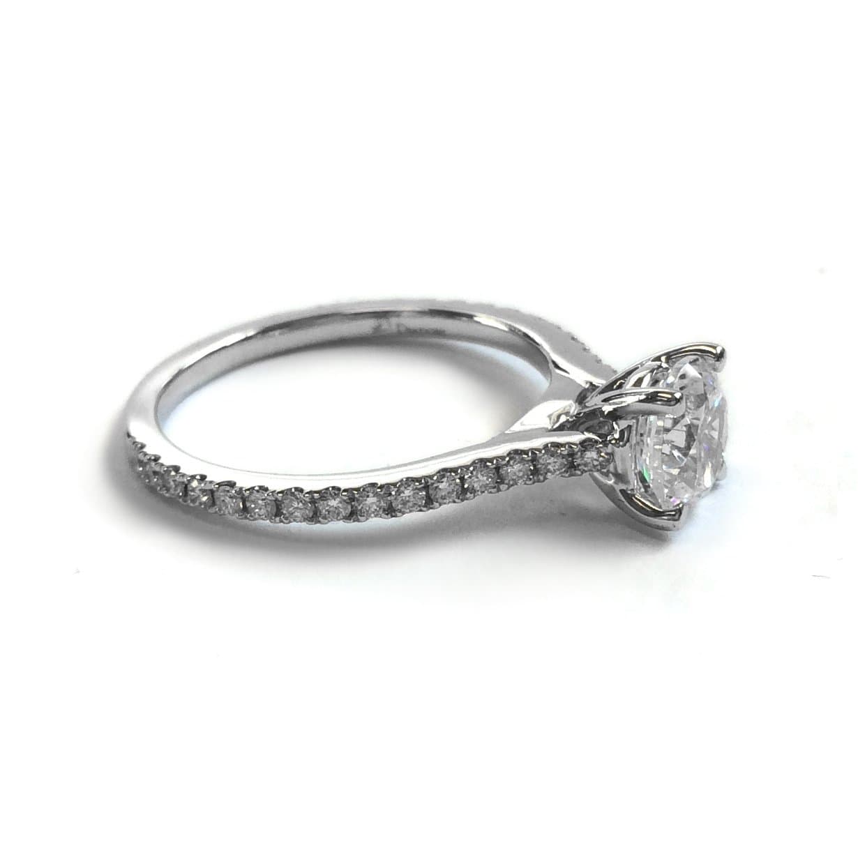 White gold diamond ring mounting - thumbnail 2