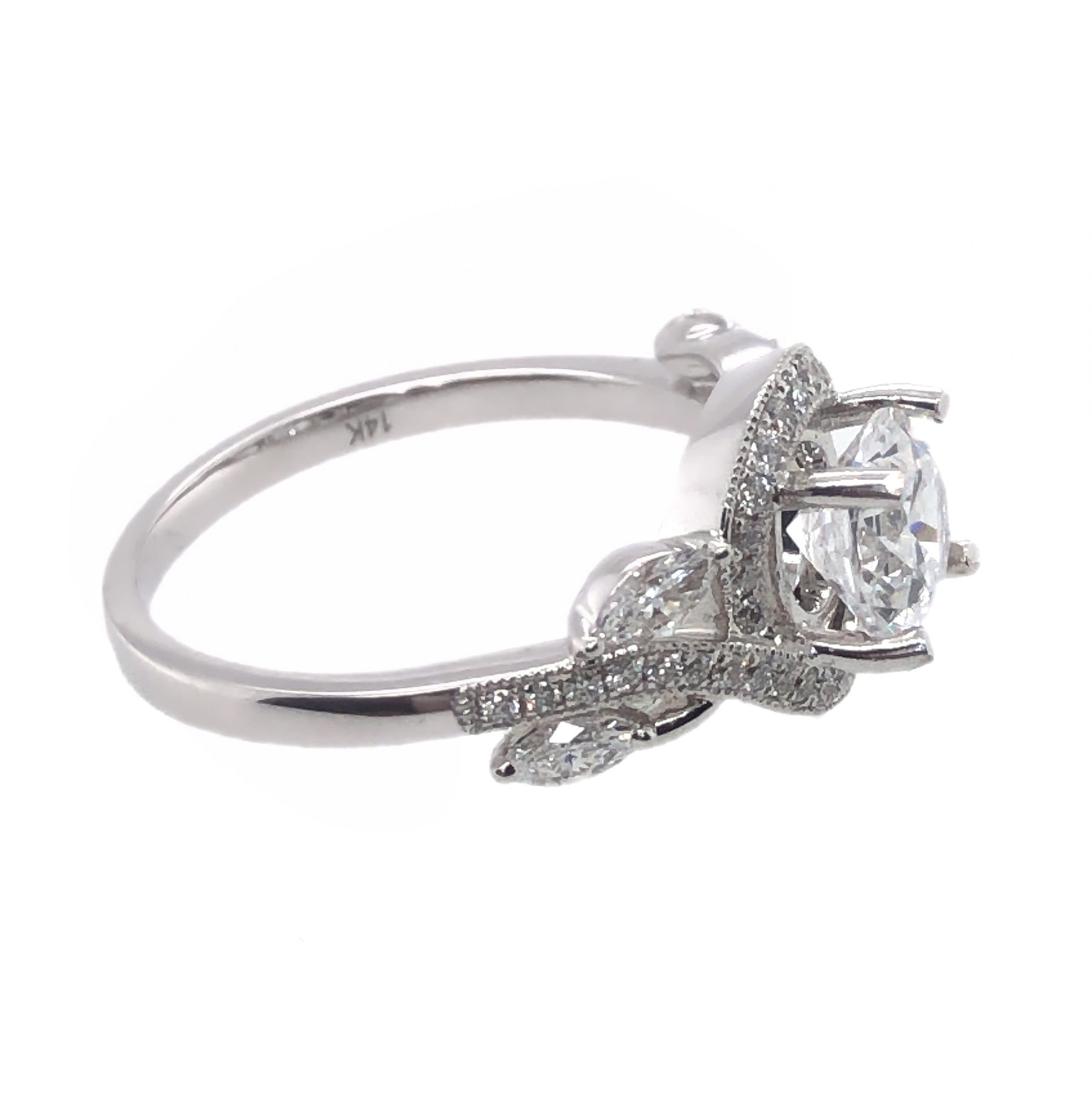 WHITE GOLD DIAMOND RING MOUNTING - thumbnail 2