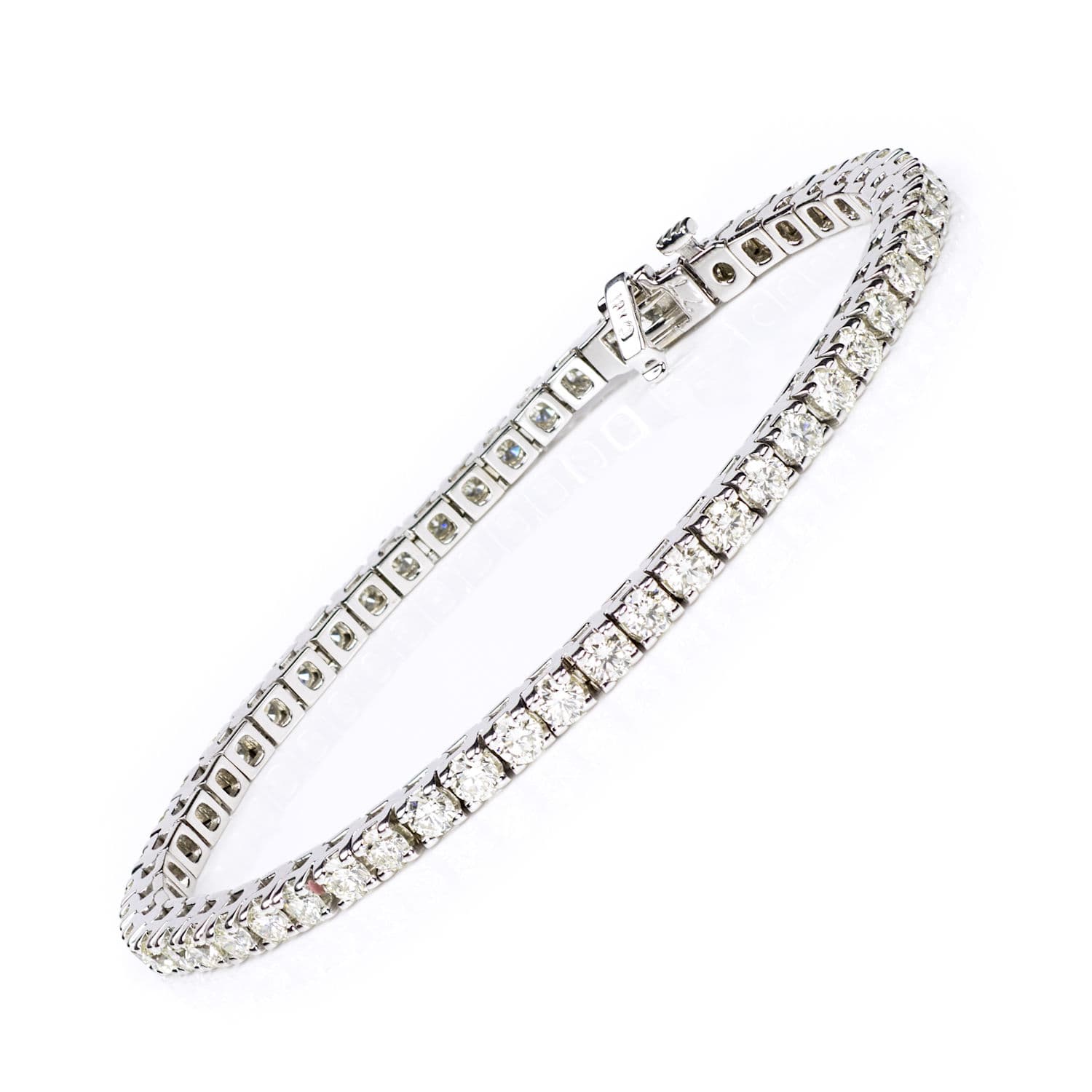 18K WHITE GOLD DIAMOND TENNIS BRACELET