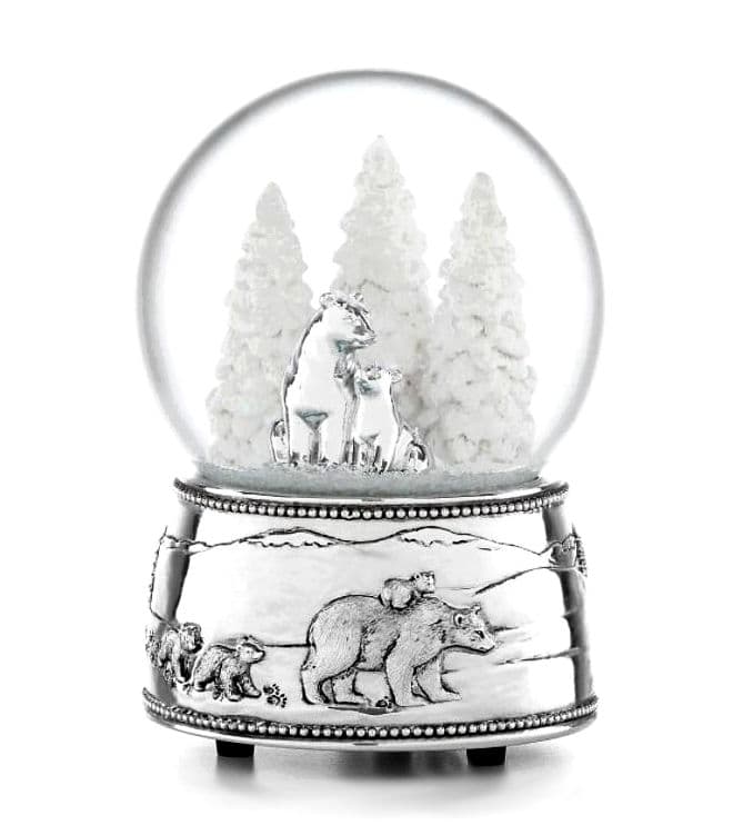 NORTH POLE BOUND POLAR BEARS SNOW GLOBE