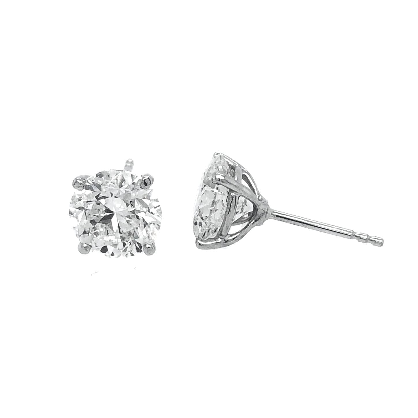 14K WHITE GOLD MARTINI DIAMOND STUD EARRINGS