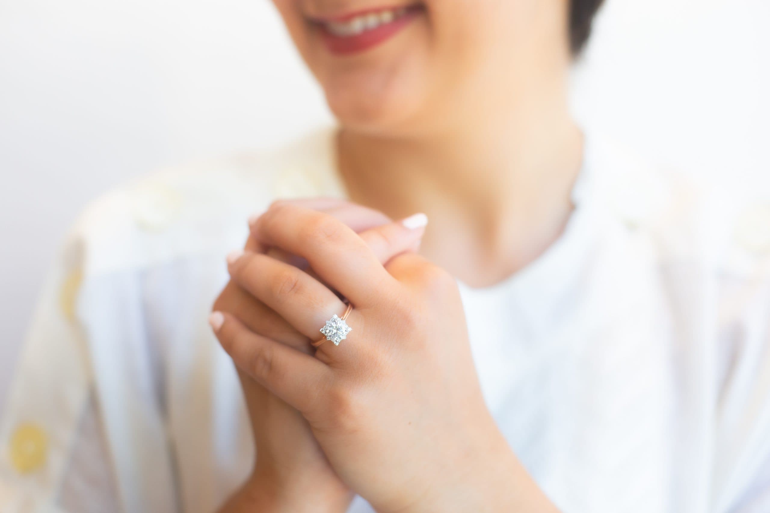 ROSE & WHITE GOLD DIAMOND RING MOUNTING - thumbnail 5