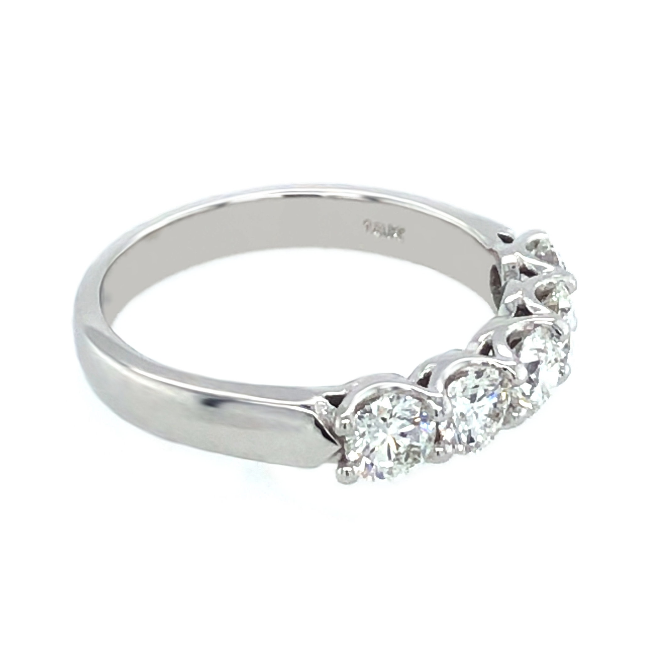 WHITE GOLD 5 DIAMOND WEDDING RING - thumbnail 2