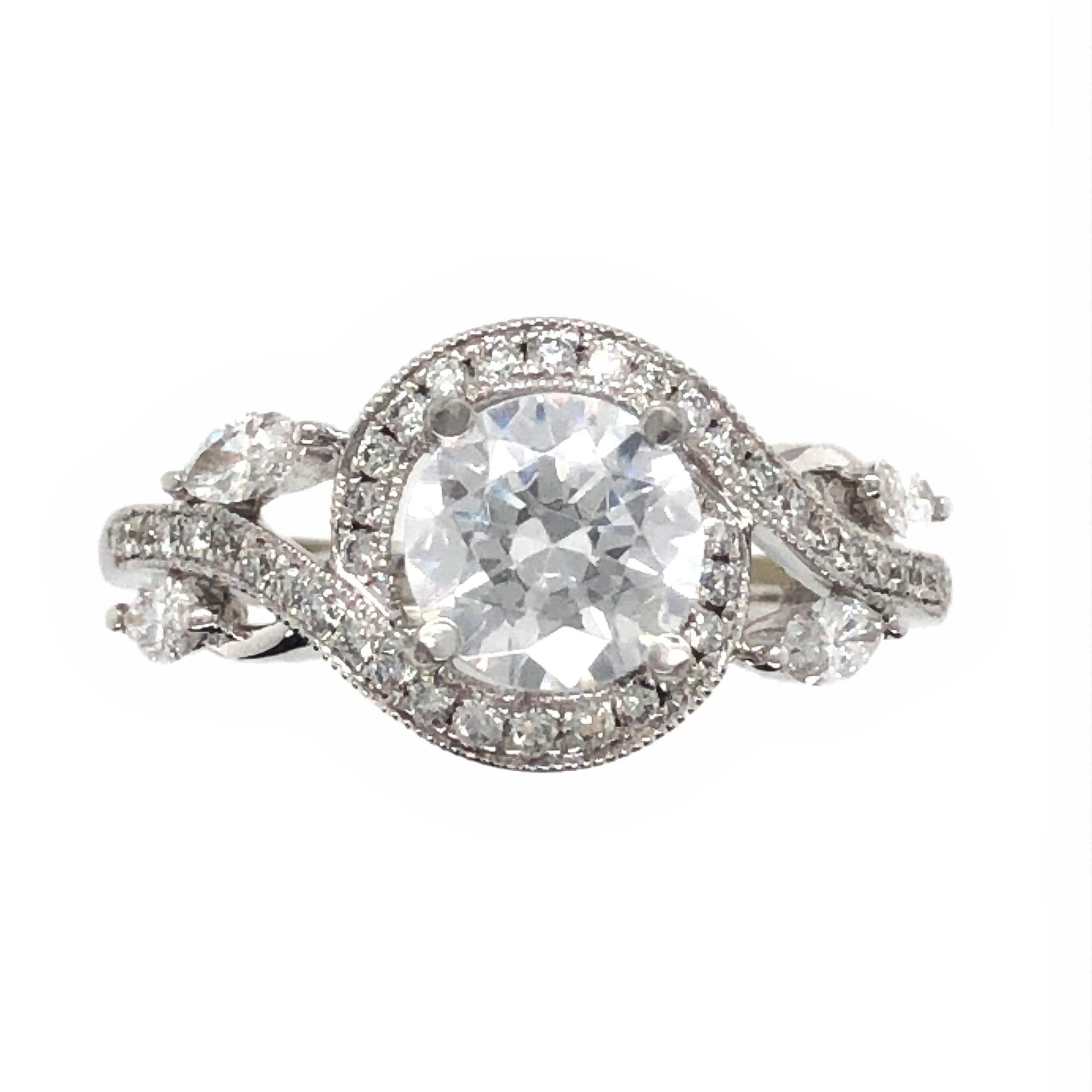 WHITE GOLD DIAMOND RING MOUNTING