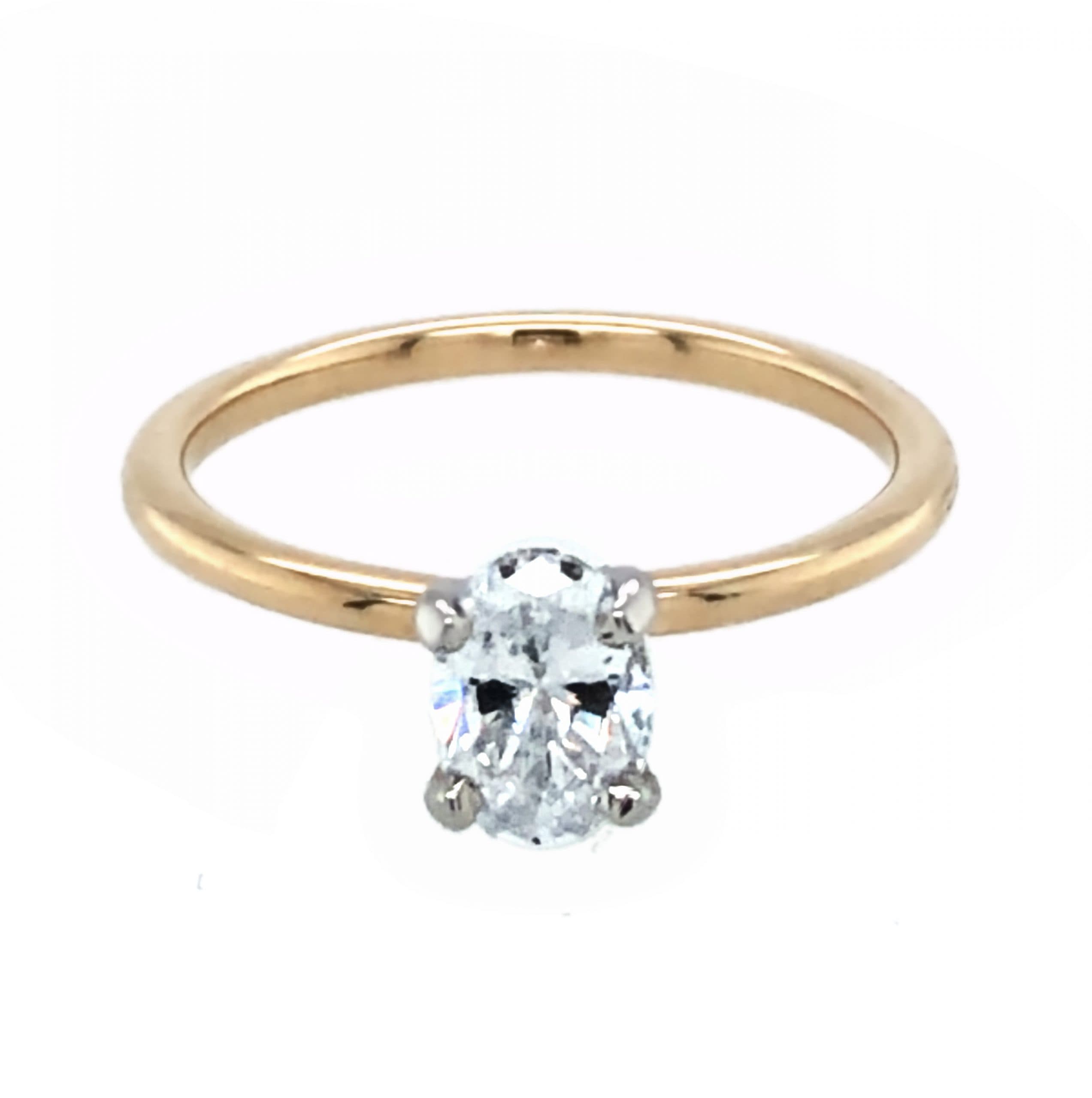 YELLOW GOLD & PLATINUM SOLITAIRE RING MOUNTING