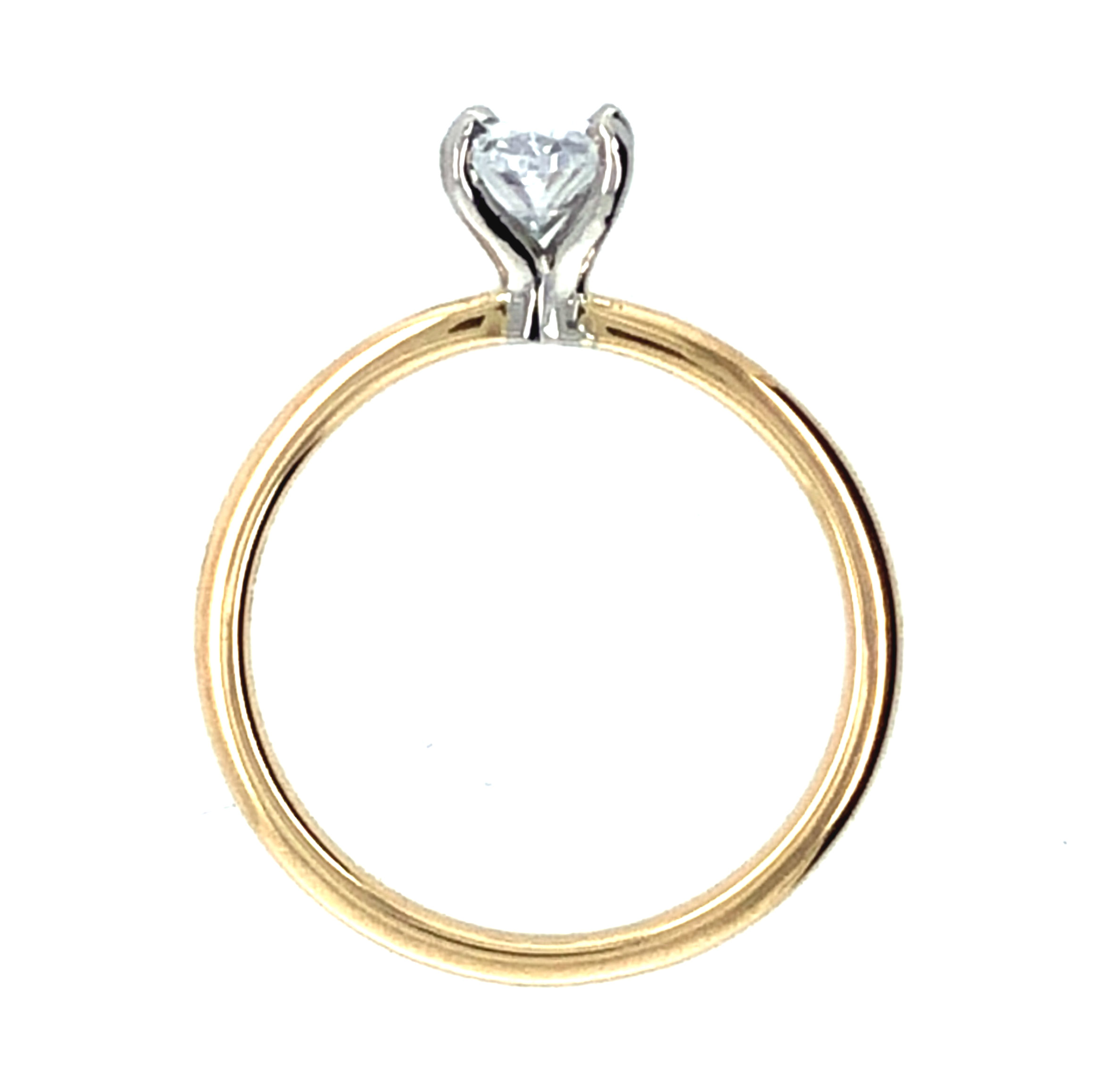 YELLOW GOLD & PLATINUM SOLITAIRE RING MOUNTING - thumbnail 3