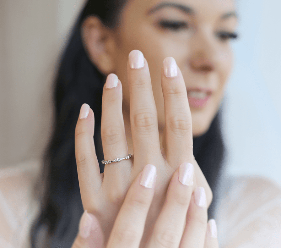 WHITE GOLD DIAMOND WEDDING RING - thumbnail 2