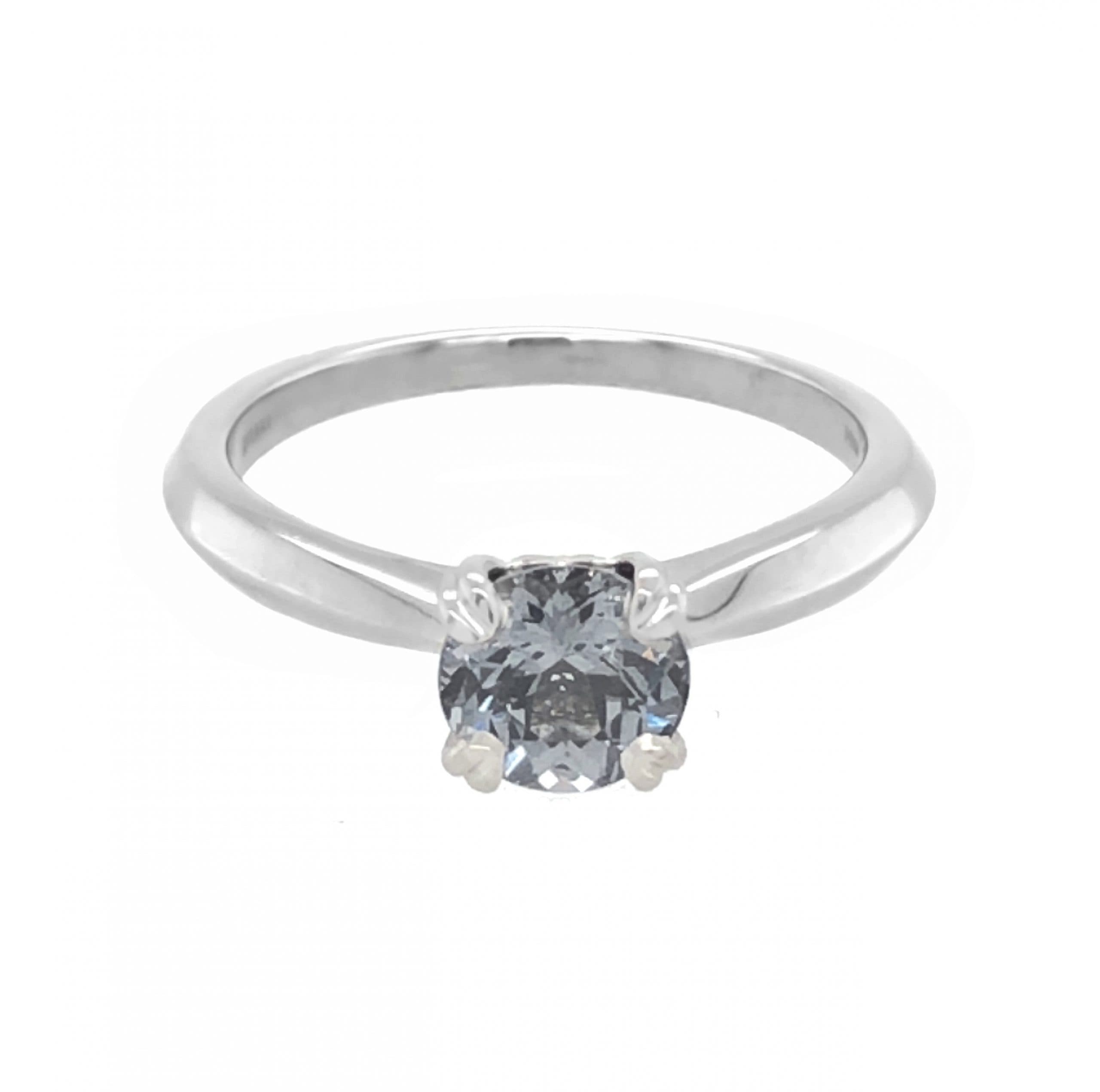PLATINUM GREY SPINEL & DIAMOND RING