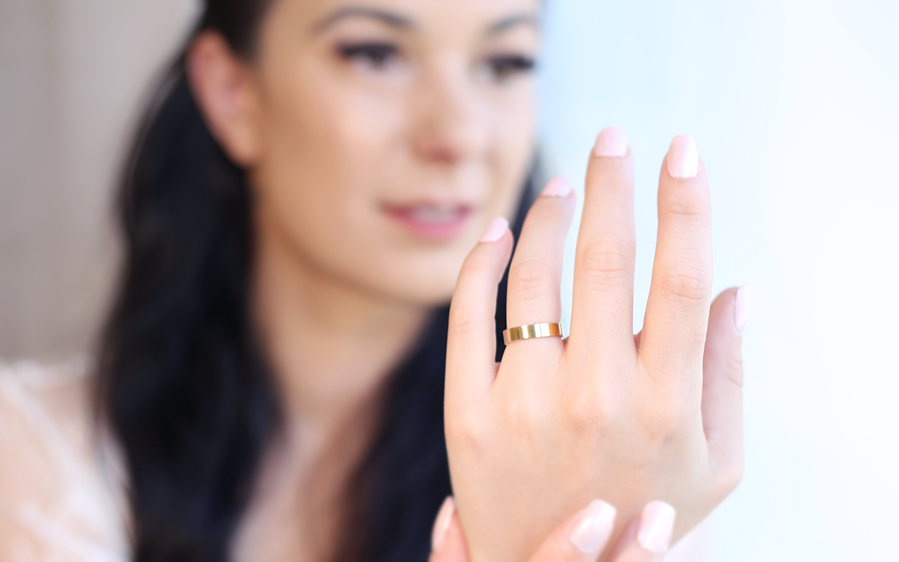 YELLOW GOLD WEDDING RING - thumbnail 2