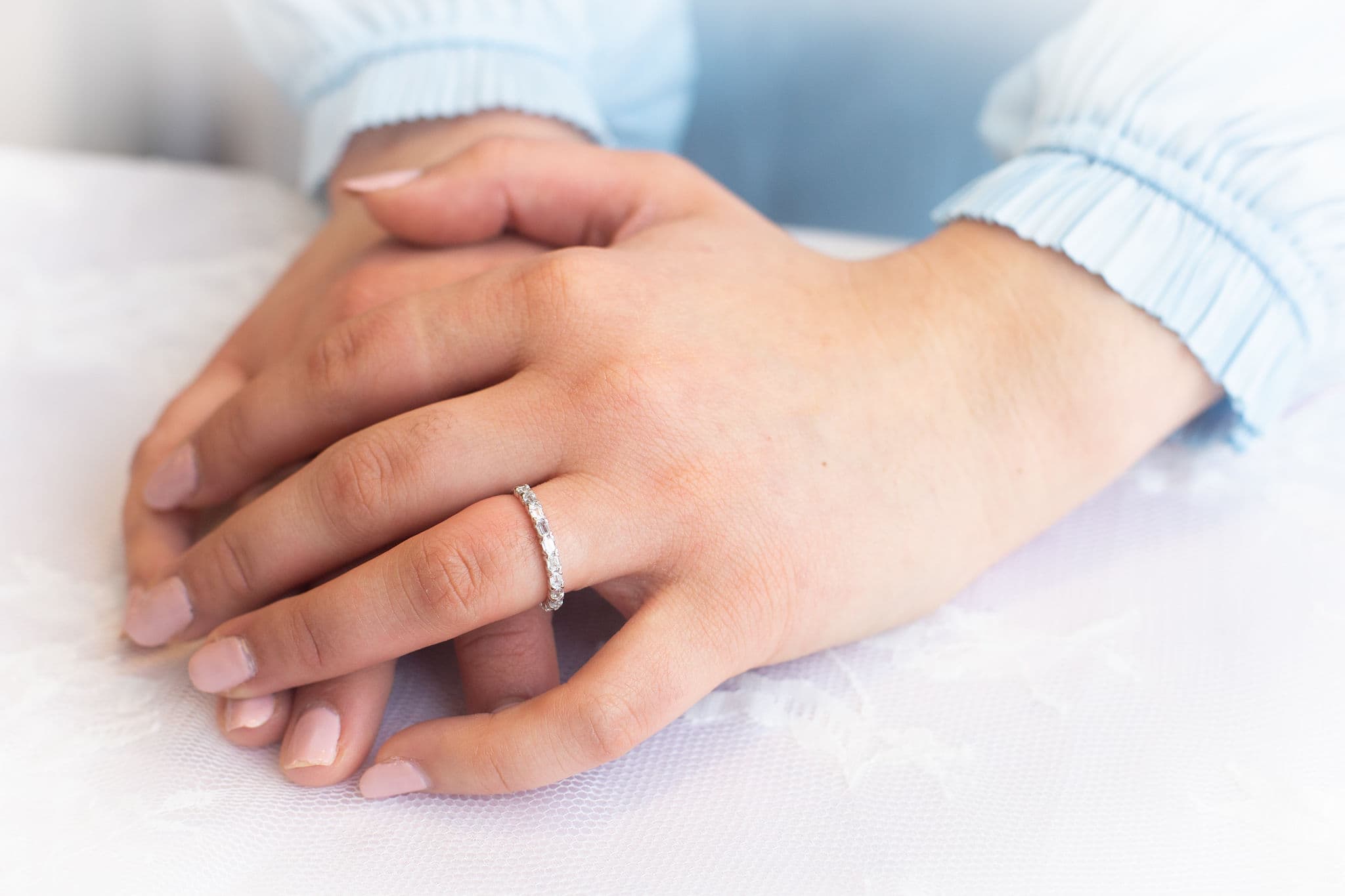 WHITE GOLD DIAMOND WEDDING RING - thumbnail 3