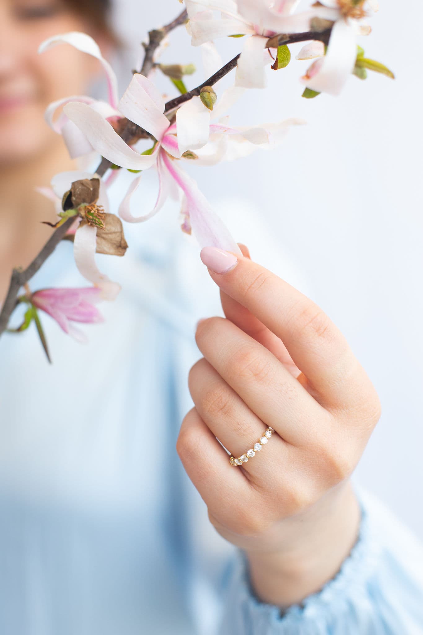 YELLOW GOLD DIAMOND WEDDING RING - thumbnail 3