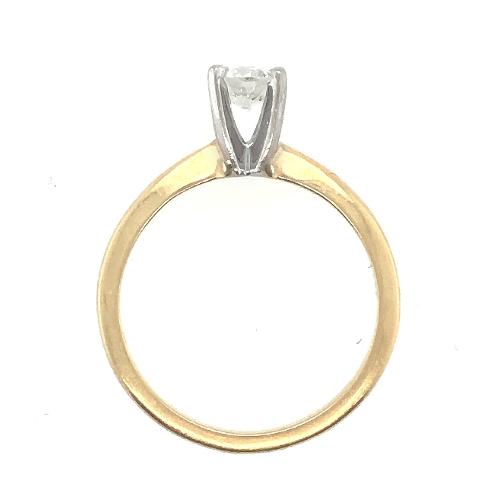 YELLOW GOLD DIAMOND SOLTAIRE RING - thumbnail 3