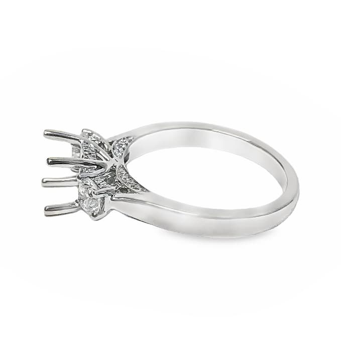 WHITE GOLD DIAMOND ENGAGEMENT-STYLE RING MOUNTING - thumbnail 2