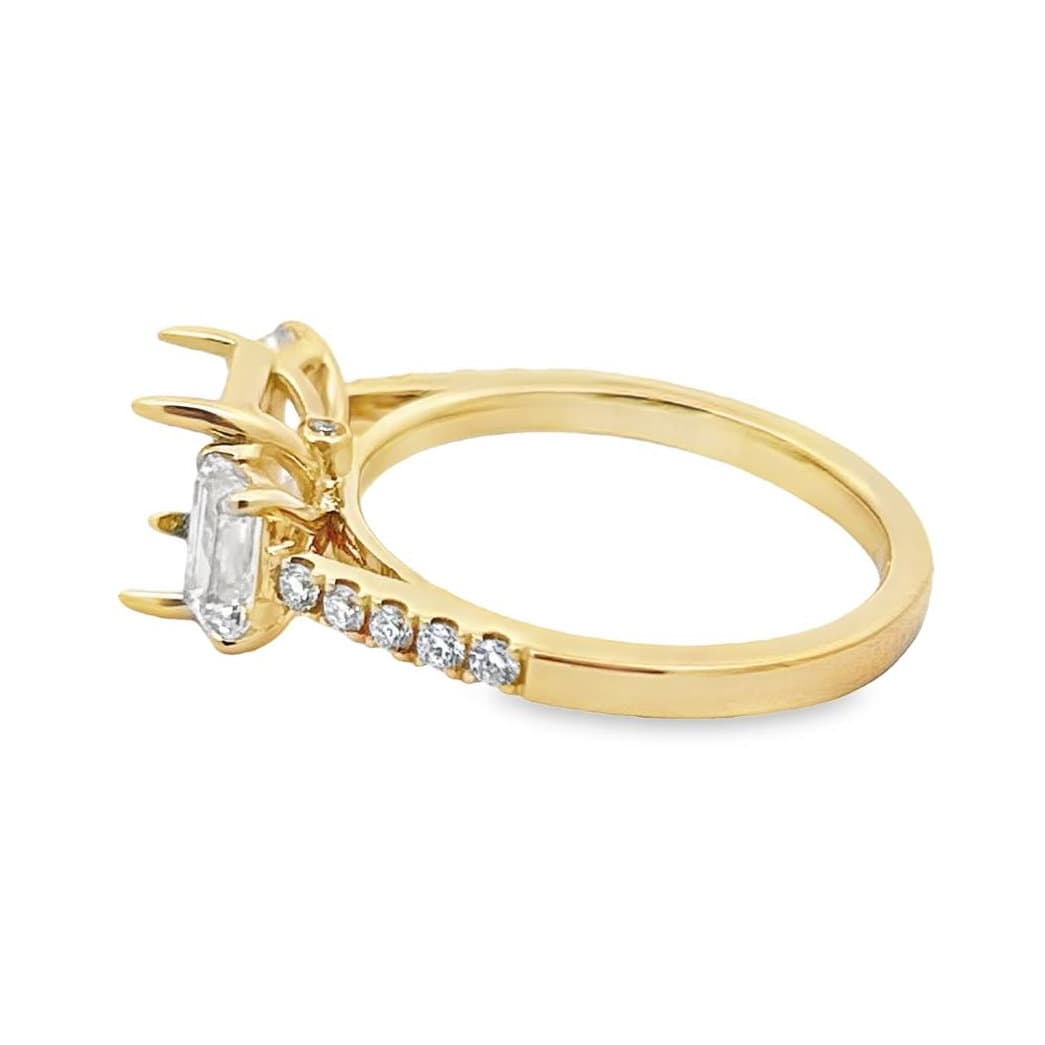 18K YELLOW GOLD DIAMOND ENGAGEMENT-STYLE RING MOUNTING - thumbnail 2
