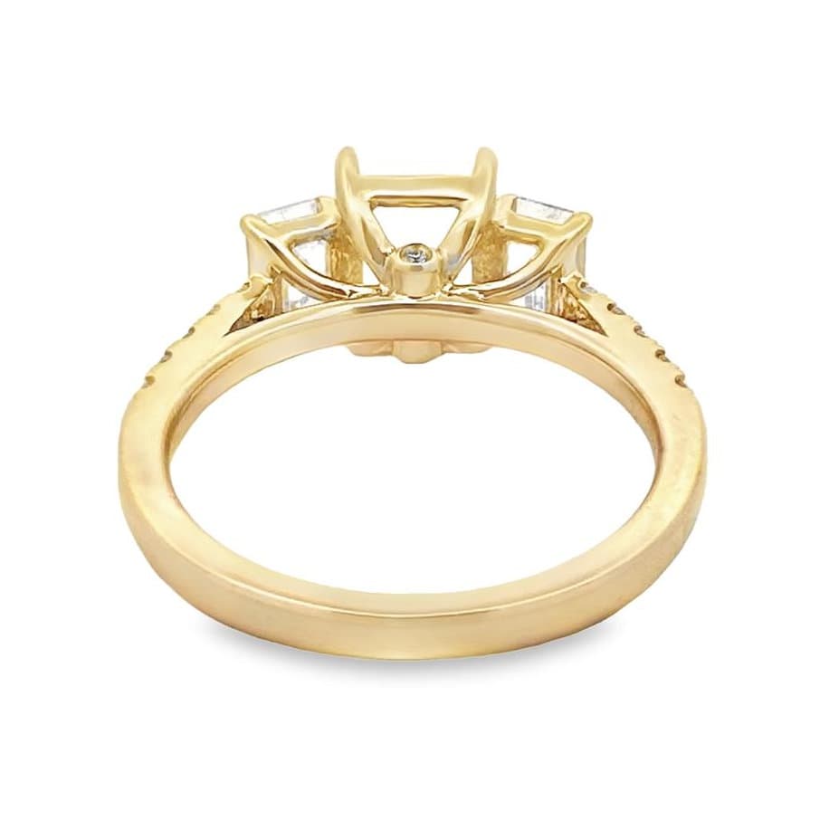 18K YELLOW GOLD DIAMOND ENGAGEMENT-STYLE RING MOUNTING - thumbnail 3
