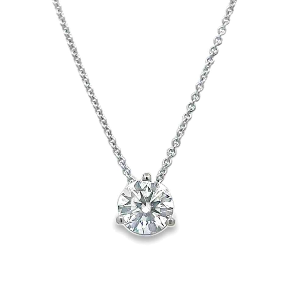 WHITE GOLD DIAMOND SOLITAIRE PENDANT