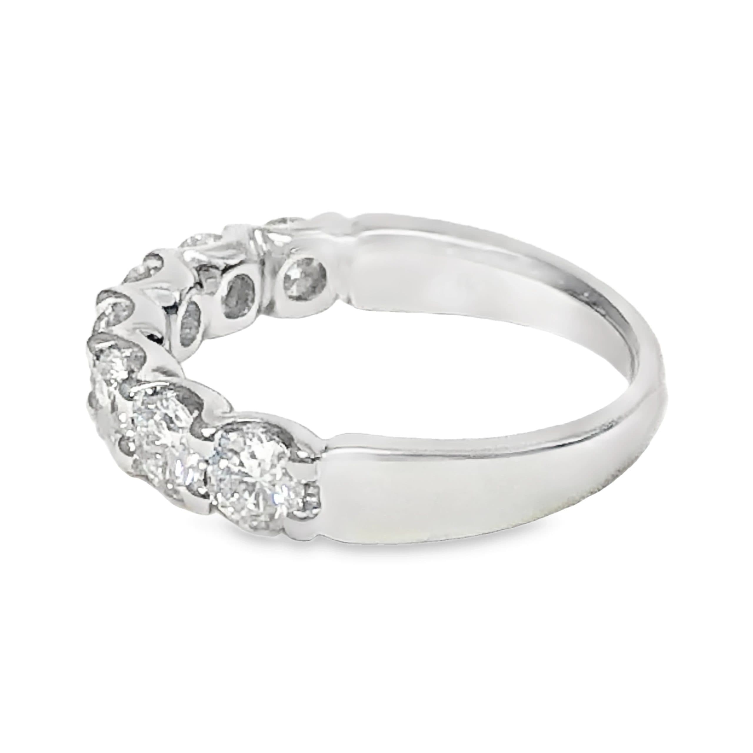 WHITE GOLD 7 DIAMOND WEDDING RING - thumbnail 2