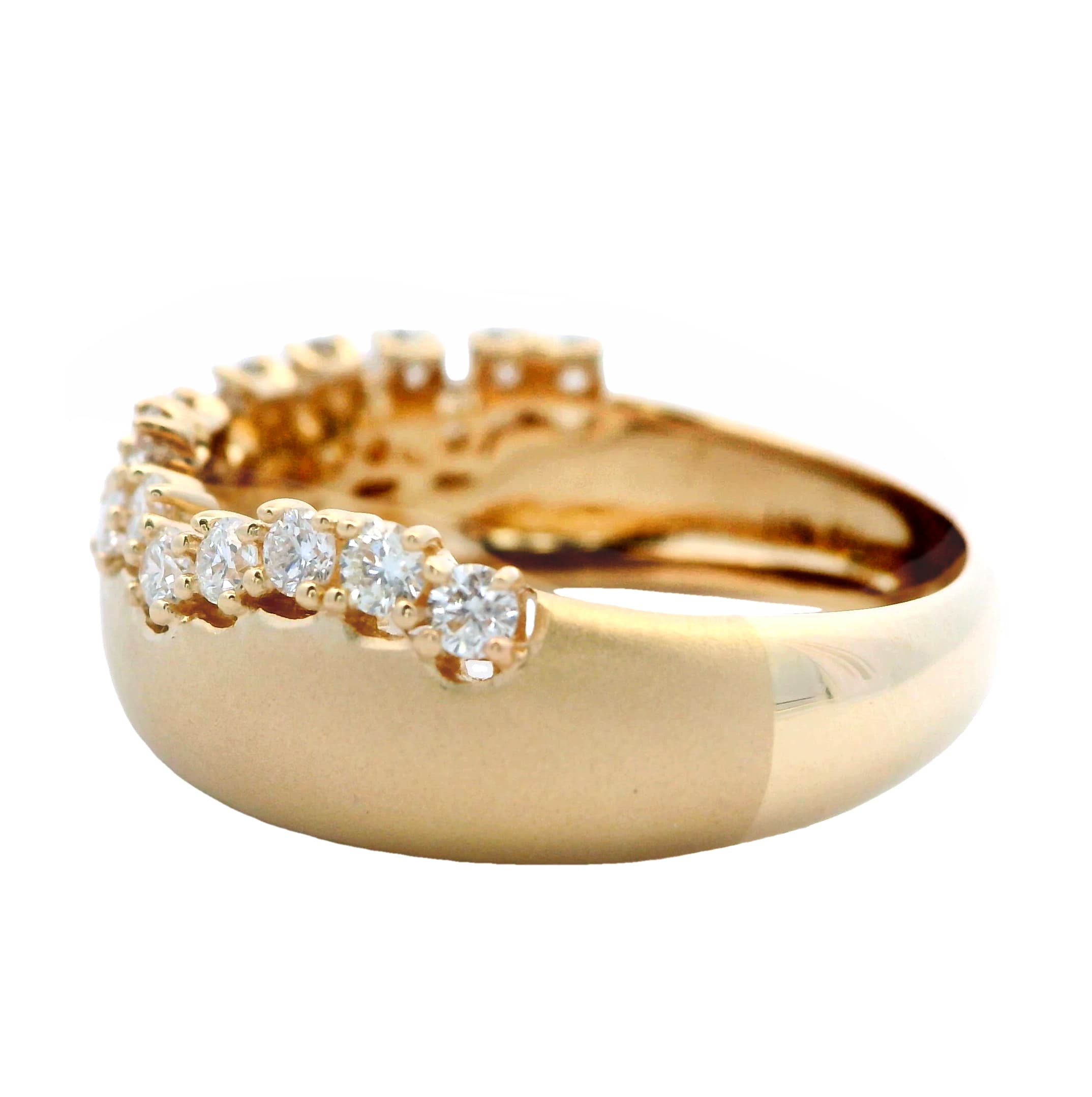 YELLOW GOLD DIAMOND WEDDING RING - thumbnail 2