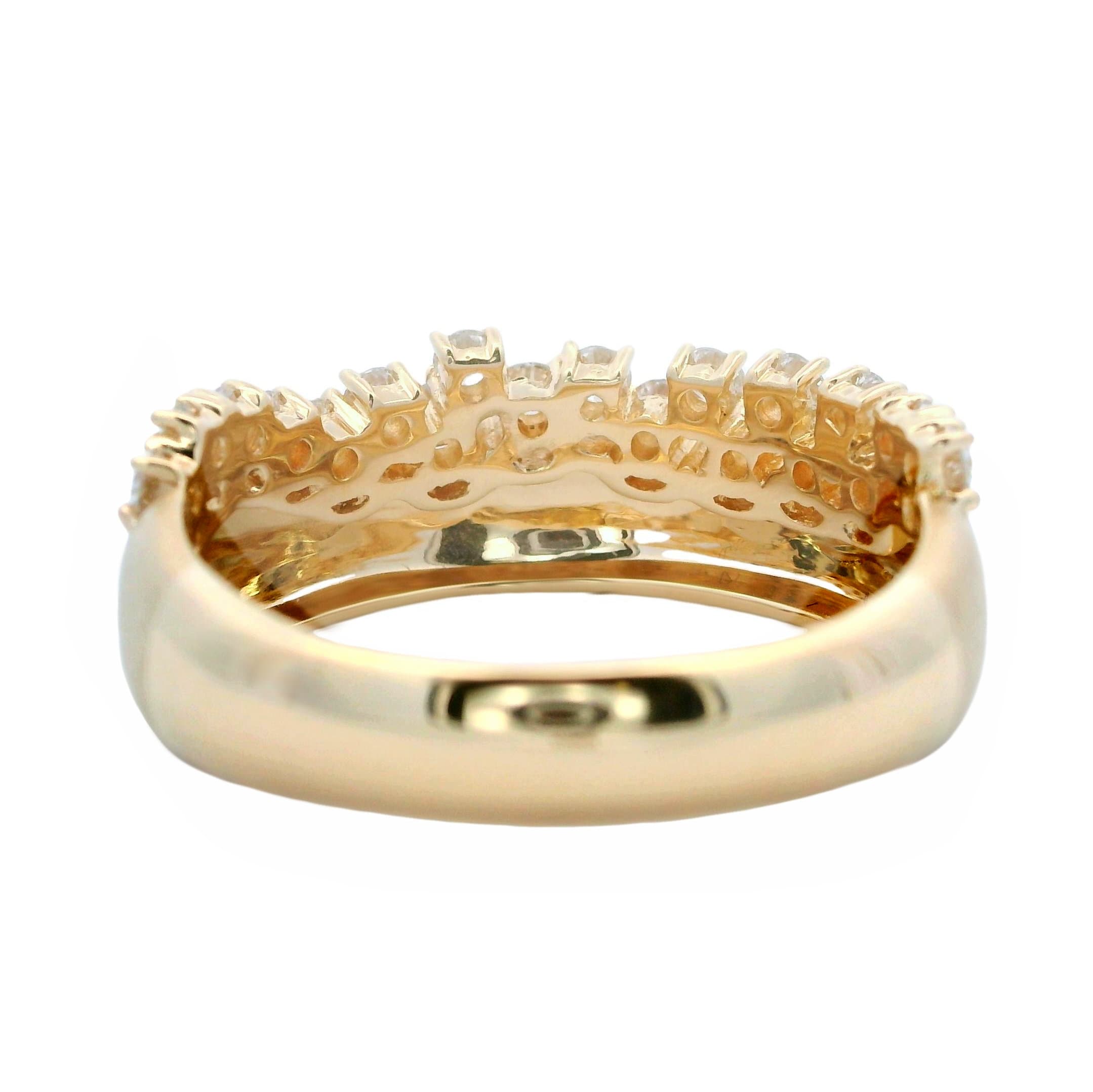 YELLOW GOLD DIAMOND WEDDING RING - thumbnail 3