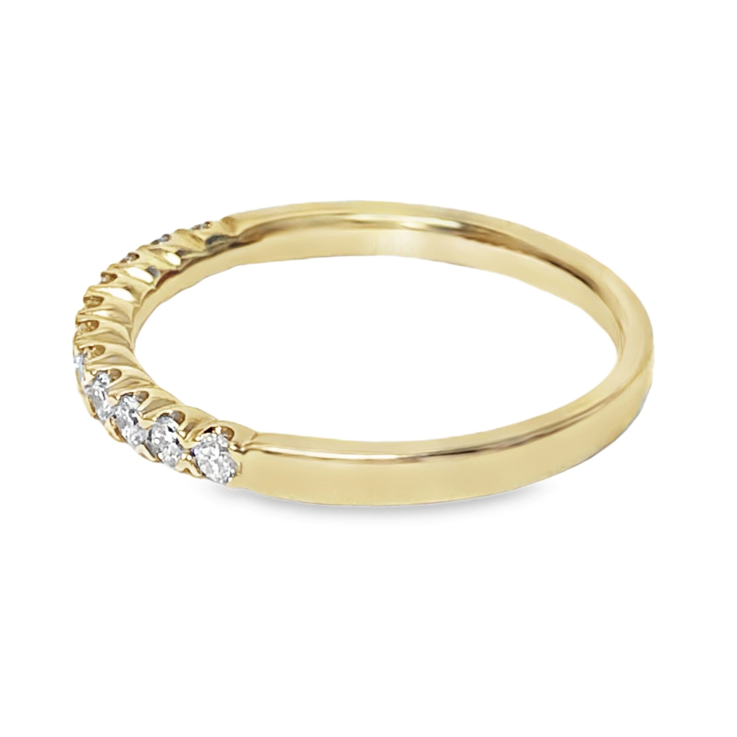 YELLOW GOLD DIAMOND WEDDING RING - thumbnail 2