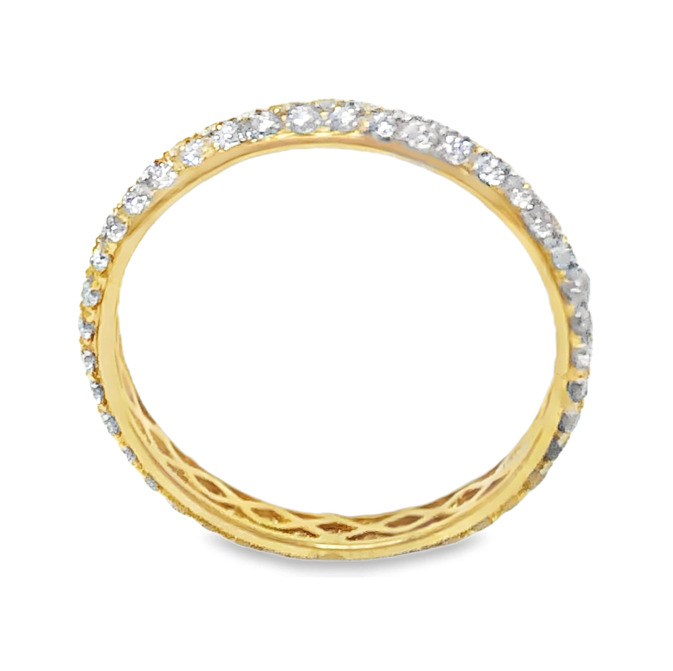 YELLOW GOLD DIAMOND ETERNITY RING - thumbnail 2