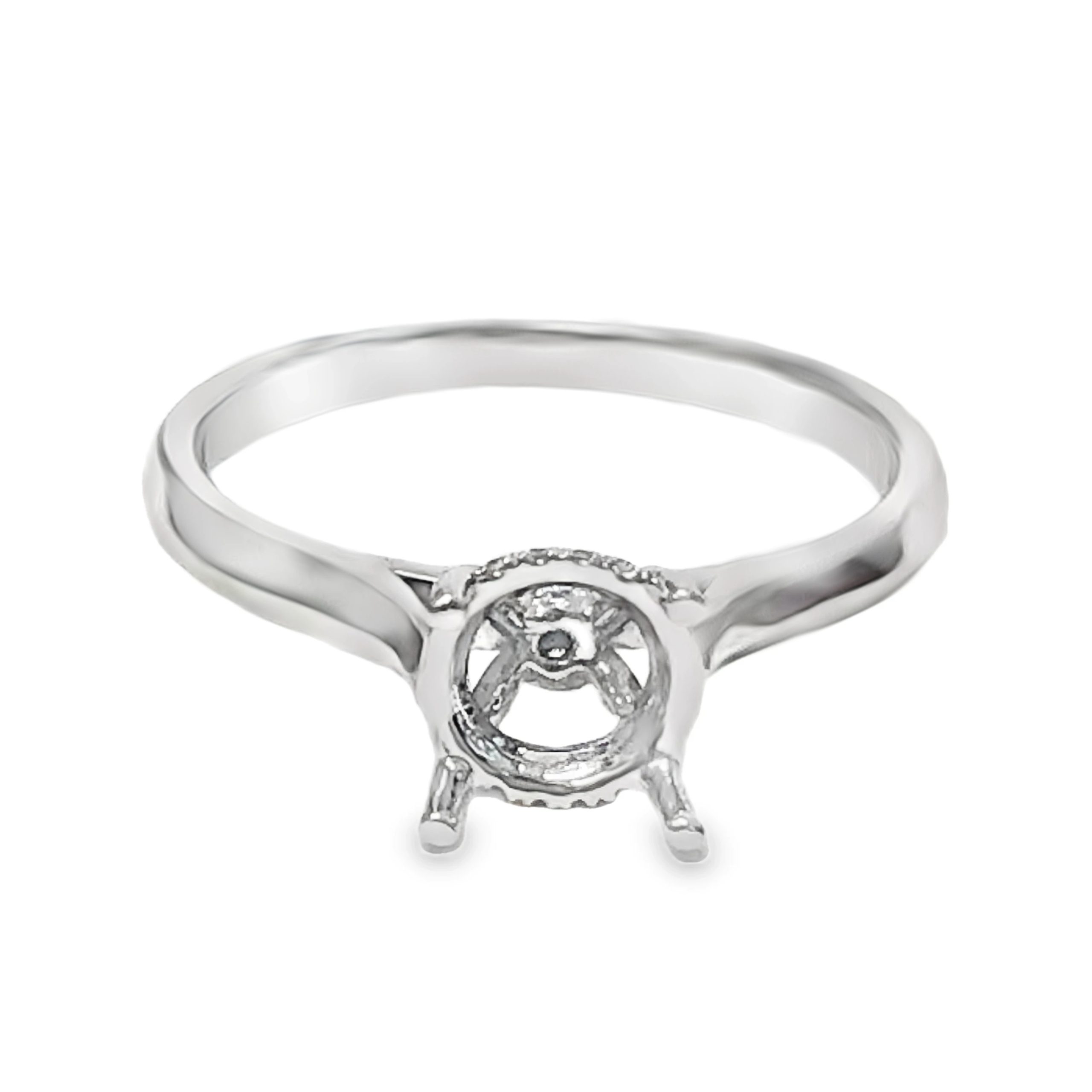 WHITE GOLD DIAMOND ENGAGEMENT STYLE RING MOUNTING