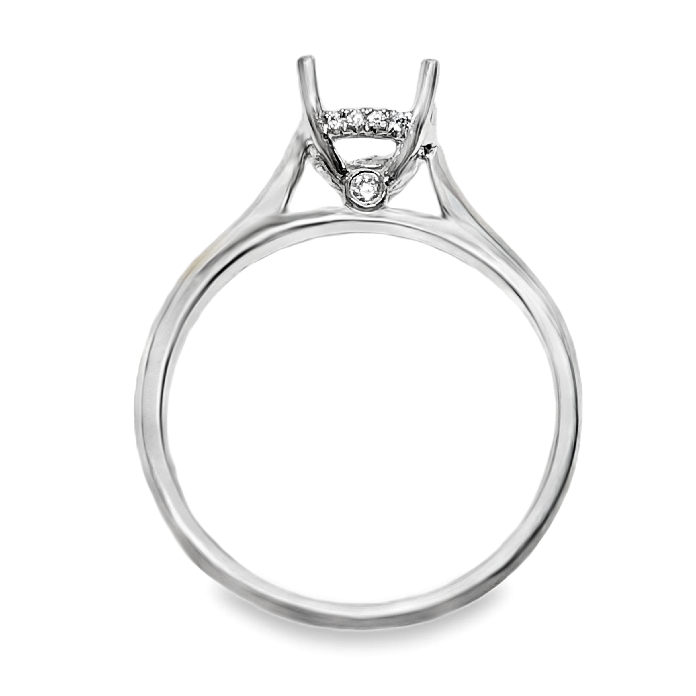WHITE GOLD DIAMOND ENGAGEMENT STYLE RING MOUNTING - thumbnail 3