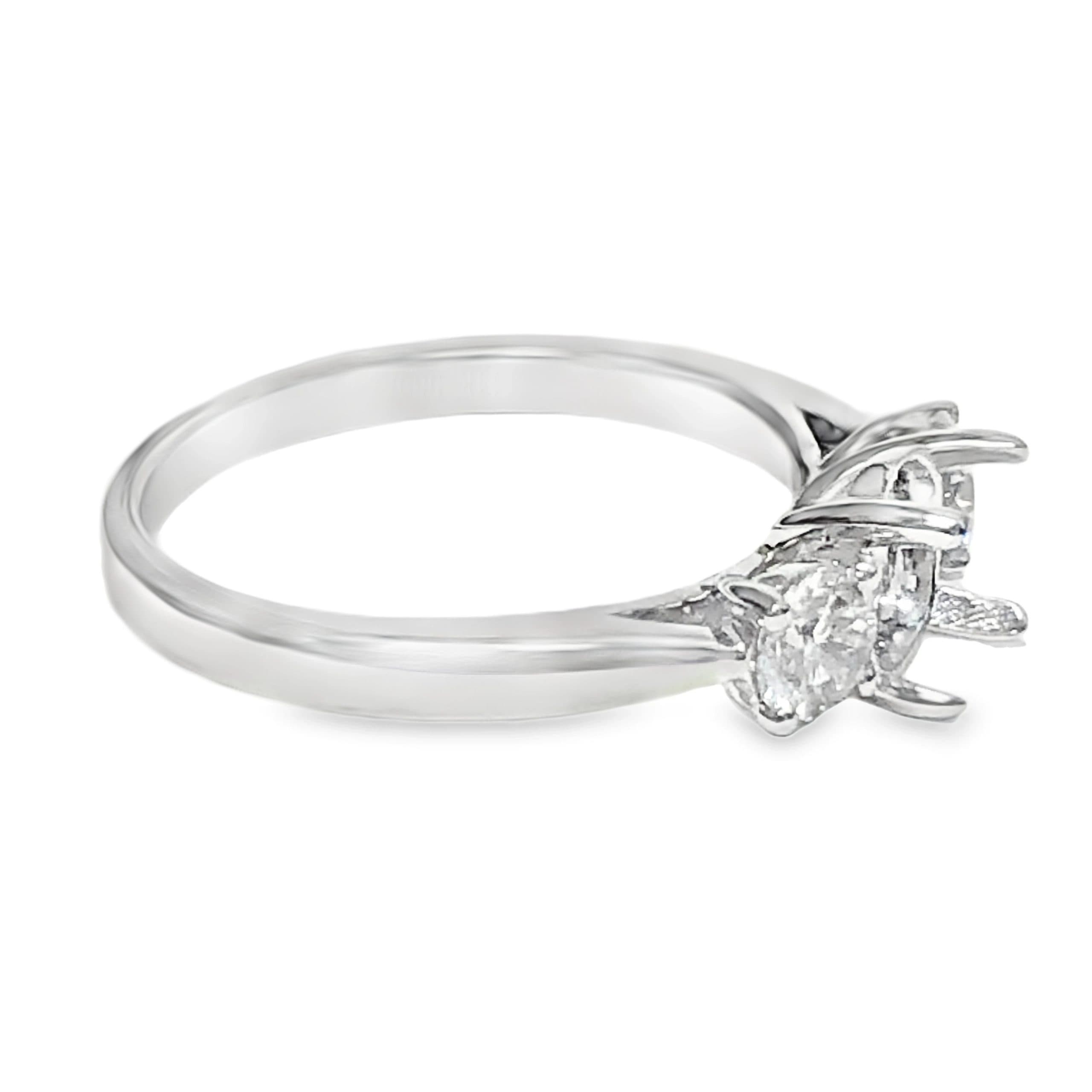 WHITE GOLD DIAMOND ENGAGEMENT STYLE RING MOUNTING - thumbnail 2