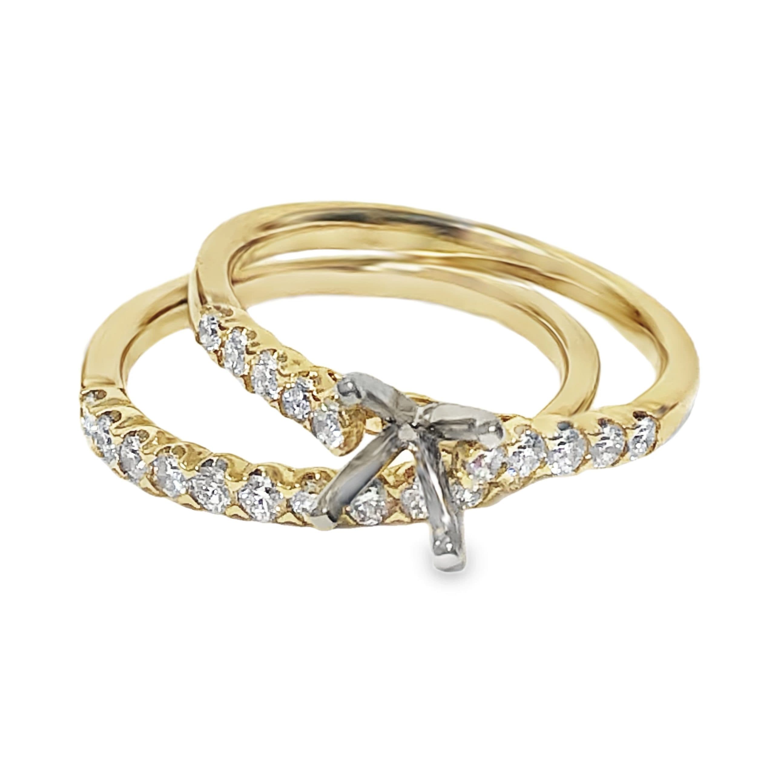 YELLOW GOLD DIAMOND WEDDING RING - thumbnail 3