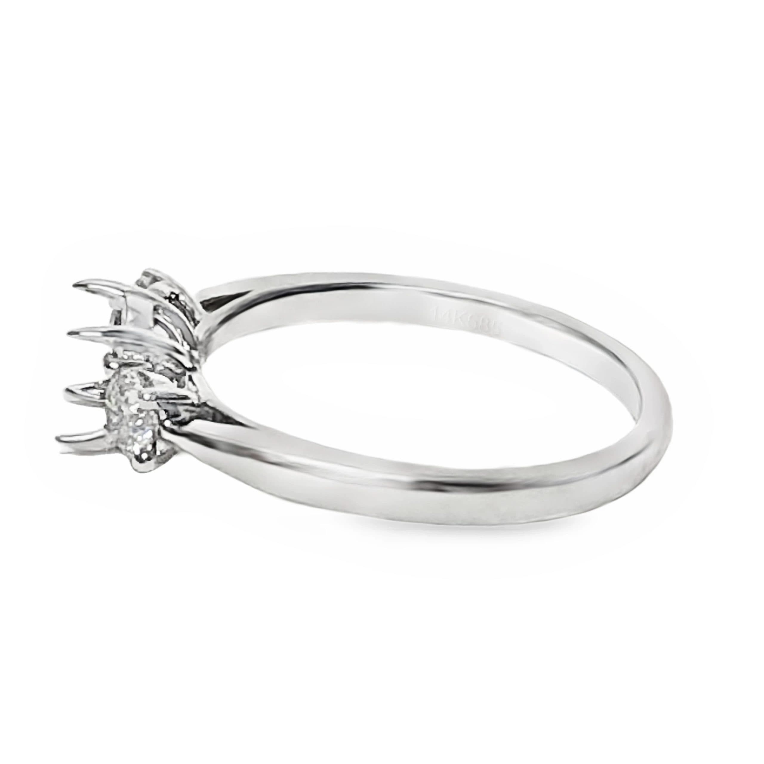 WHITE GOLD ENGAGEMENT STYLE DIAMOND RING MOUNTING - thumbnail 2